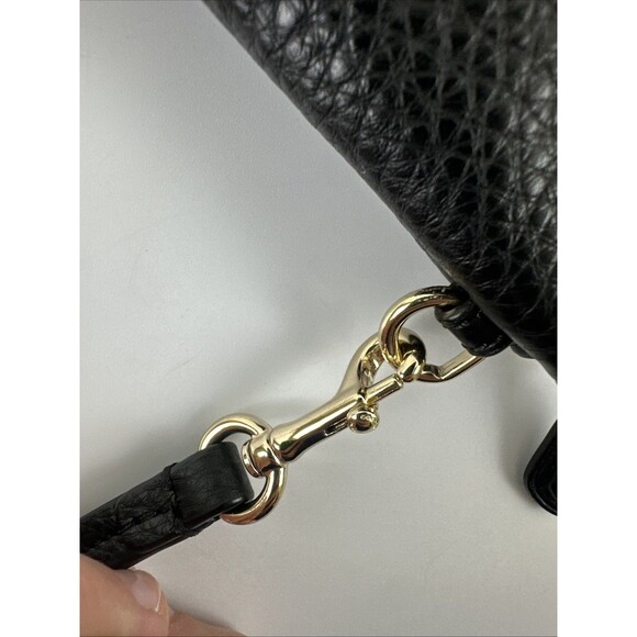 Coach Double Zip Wallet Wrislet Black Pebbled Soft Leather Small F53561 Card - Picture 9 of 16